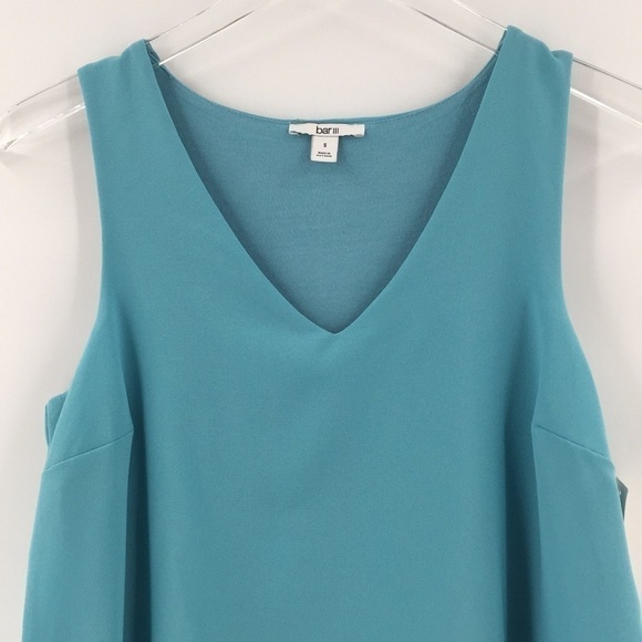 Nwt Bar III Split Back Layered Tank Top Blue Sm - Picture 4 of 8